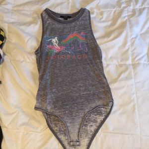 Gray Small “Colorado” Body Suit